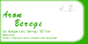 aron beregi business card